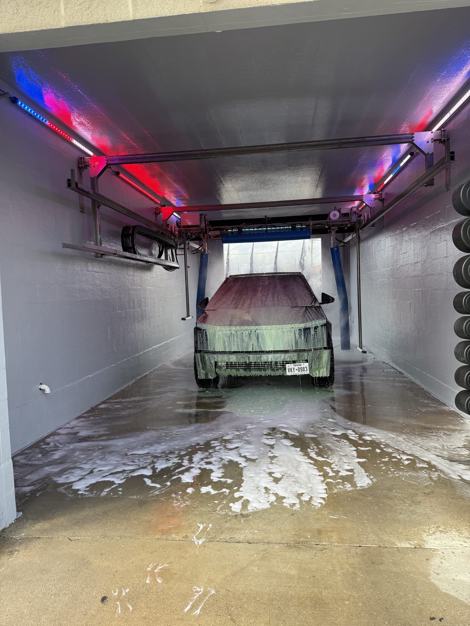 Triple foam polish in the touchless automatic wash at Gilbert's Car Wash Victoria.
